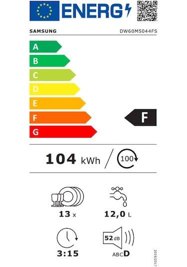 Samsung DW60M5044FS 4 Programlı 13 Kişilik Bulaşık Makinesi
