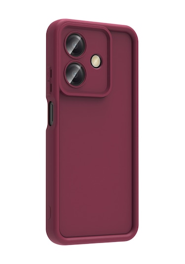 Oppo A3 Kılıf Kamera Korumalı Zore Ananas Kapak Mürdüm
