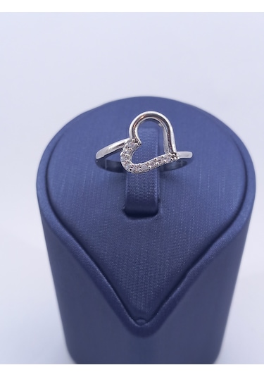 Kalpli Zirkon Taşlı Gümüş Yüzük