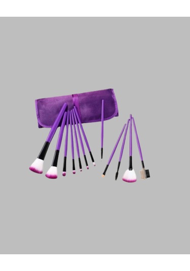 Yumuşak Fiber Kıllardan Oluşan 12'li Makyaj Fırça Seti Göz Farı Allık Ve Kontür İçin