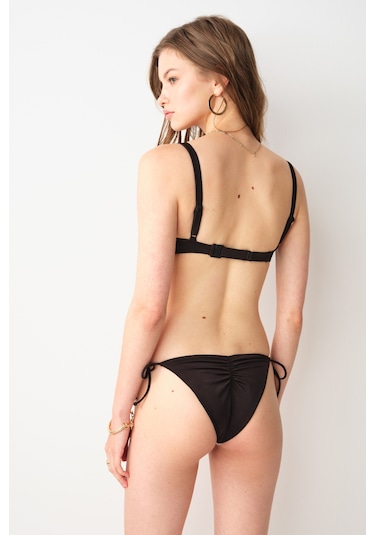 No Gossip Maya Dolgulu Bikini Tek Üst Siyah 239101