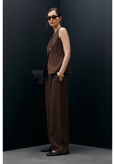 Lufian Dıana Kadın Pantolon Kahverengi Kahverengi 121190021100400 Kahverengi