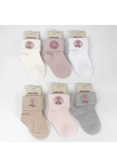 Bukre Aks Kız Bebek Soket Çorap K46292 Asorti Çok Renkli