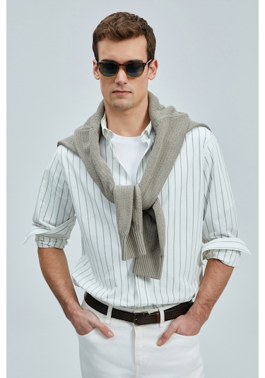 Lufian Erkek Regular Fit Nıcer Basic Gömlek 111010639 Yeşil Yeşil