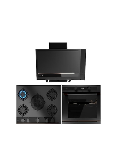 Teka Infinity G1 Edition HLB 85-G1 P BM - GBC 75-G1 GBC BM (E5) - DVI 88-G1 EOS BM Siyah Ankastre Set