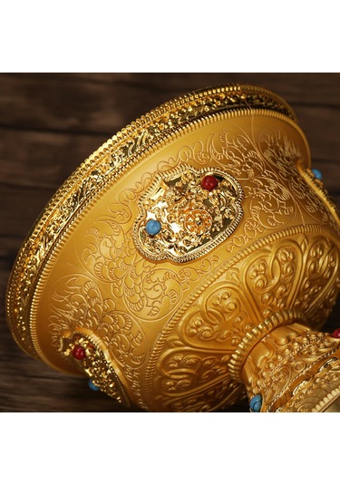 Suntek İbadet Kupası Ev Budist Alar Malzemeleri Tibet Su Sunan 10.2x9cm