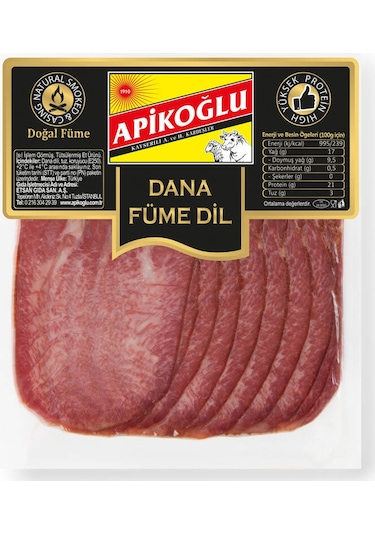 Dilimli Dana Füme Dil 70 Gr. Beşli Paket Toplam 350 Gr.