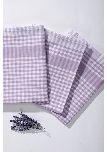 5 Li Mutfak Kurulama Bezi Alman Peçetesi 100 Pamuklu Lila
