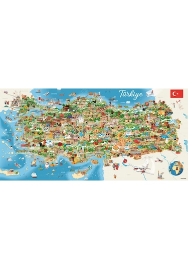 Anatolian 1500 Parça Panorama Türkiye Haritası Puzzle