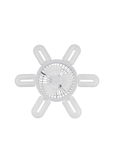 Suntek E27 Soket Fan Işık Küçük Tavan Vantilatörü Beyaz