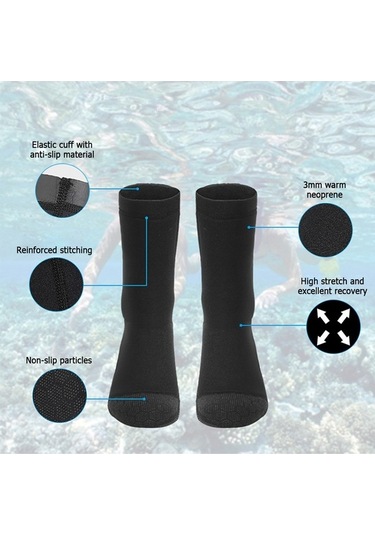 Willowhaven 3mm Kalın Neopren Dalış Çorapları, Sıcak Tüplü Plaj Botları, Kış Dalış Ayakka Çok Renkli
