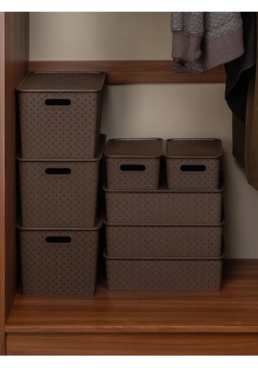 El Casa Depolama Sepeti 2 Adet, 7,5 L 19869372 Koyu Kahverengi