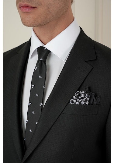 Efor Tk 910 Slim Fit Siyah Spor Takım Elbise Siyah