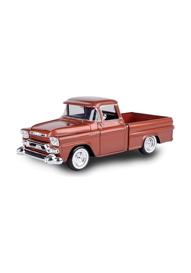 Motor Max Koleksiyon 1 / 24 Ölçek 1958 Gmc 100 Pickup Model Metal Araba Turuncu