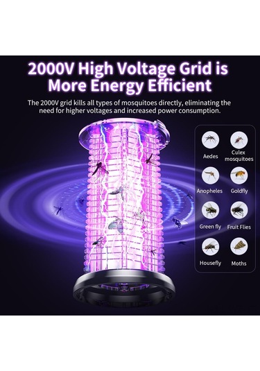 Wezone J10 Siyah Led Isırgan Öldürücü Lambası - Ev, Bahçe, Kamp Kullanıma Uygun, Sos Acil Işık Özelliği, 2000mah Pil, Type-c Şarj Siyah