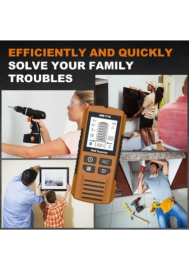 Willowhaven Anjkflur Duvar Metal Dedektörü Gri Lcd Ekranlı Pil İle Çalışan Ahşap Metal Tarayıcı