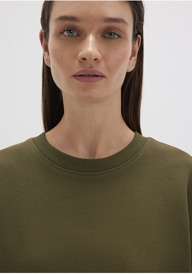 Mavi - Bisiklet Yaka Haki Sweatshirt 1s10390-71589 Yeşil