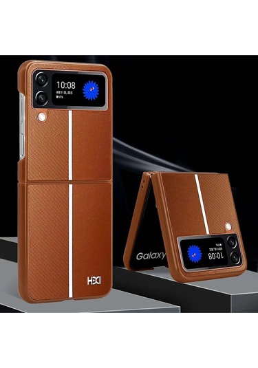 Samsung Galaxy Z Flip 4 Kılıf Hbc-155 Lizbon Kapak - Derin Mor