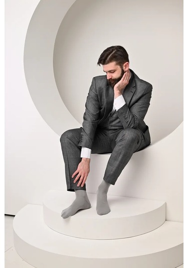 Turkan Yüksek Boyunlu Düz Renk Pamuklu Çorap Seti 5 Çift 334372832 Siyah