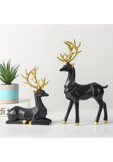 Reedark Modern Origami Geyik Dekorasyonu - Şık Ve Dayanıklı Beyaz Orta Boy Ev Aksesuarı Beyaz