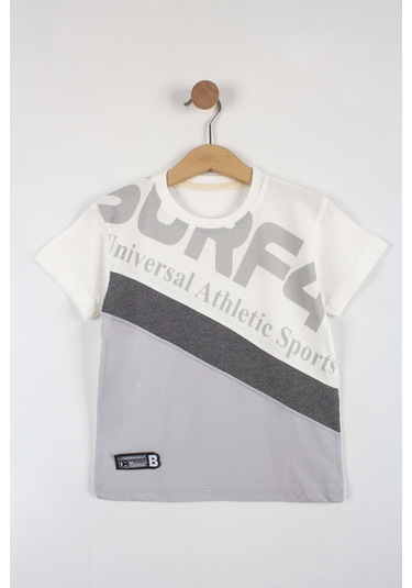 Erkek Çocuk Atletik Baskılı Şortlu Takım-6291-Beyaz