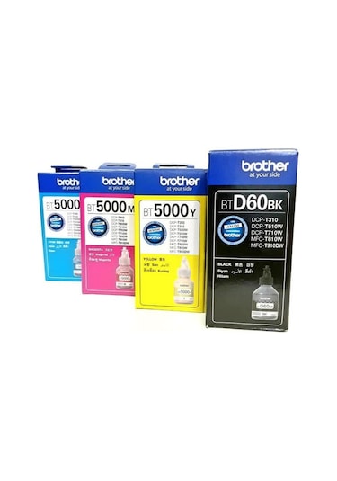 Brother BTD60BK ve BT5000 CMY Serisi 4 Renk Set Mürekkep
