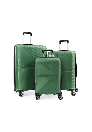 Ççs 5239 Polipropilen 3 Lü Valiz Seti Siyah-camel Siyah - Camel