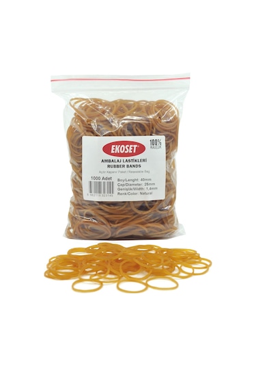 Ekoset 40Mm Paket Ambalaj Toka Maydanoz Para Lastiği 1000 Adet