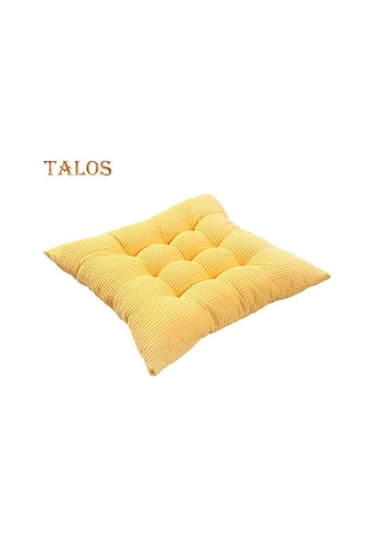 Sarı Bellek Köpük Kaymaz Sandalye Minderi Tokalı Sabit Ribaund Pamuk Dolgu Yumuşak Rahat Koltuk Minderi