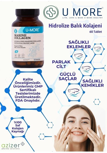 2'li Avantaj Paketi - Hidrolize Balık Kolajeni & Hyaluronik Asit 120 Tablet - Tip 1 & Tip 3 Desteği