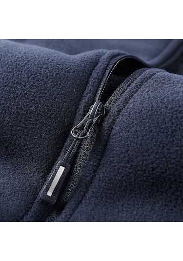 İkkb Erkek Sonbahar Kış Polar Dik Yaka Sıcak Ceket Lacivert Koyu Mavi