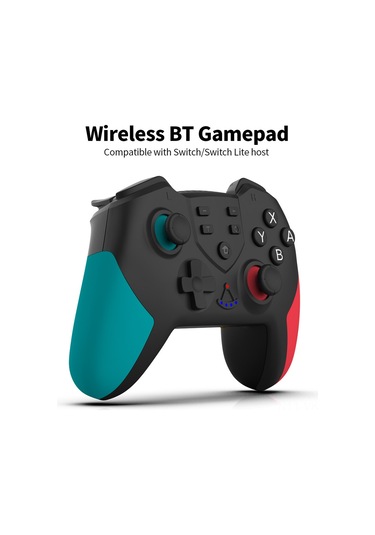 Vkemall Yeşil-pembe T-23 Bluetooth Oyun Kolu: Çift Motor Titreşimi, Jiroskop, Switch/switch Lite Uyumlu