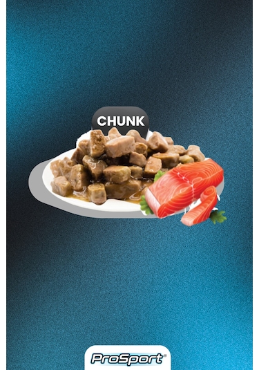 Prosport Chunk Somonlu 12'li Yetişkin Kedi Konserve Yaş Mama 400 Gr 12