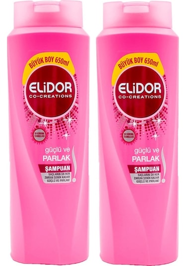 Elidor Güçlü ve Parlak Saç Bakım Şampuanı 2 x 650 ML