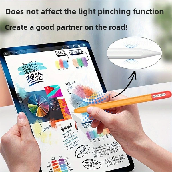 Sunshine011 Usb-c/pro  Pencil 4.nesil Silikon Kılıf Siyah Kırmızı Şok Koruma Titreşimli Turuncu Pembe
