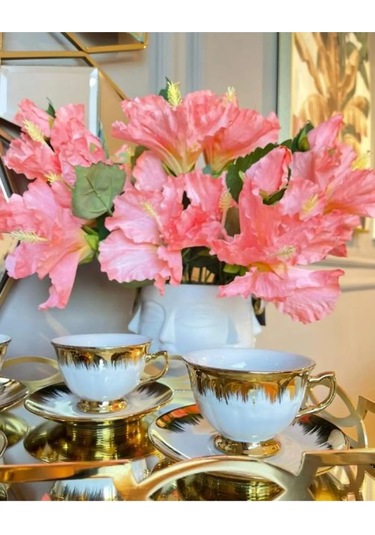 Çeyizci Çarşı Joyful Çay Ve Nescafe Fincanı Takımı Purebone-374 Gold