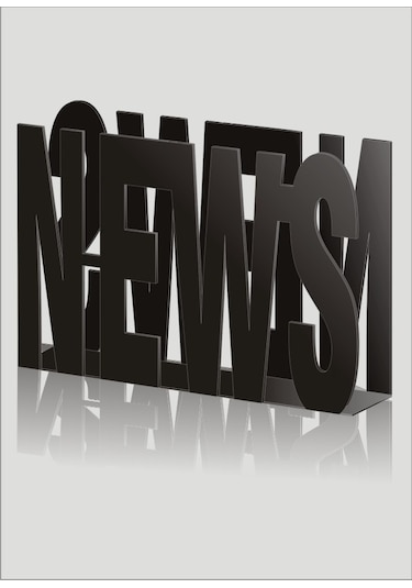 M3 Decorium News Yazılı Siyah Gazetelik