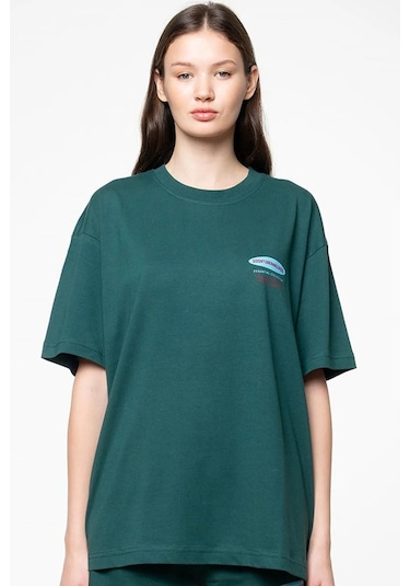 Soon To Be Announced Essentials Oversize Unisex T-shirt Unisex Pamuklu Oversize Tişört Yeşil