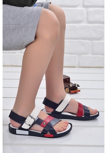 Kiko Şb 2517-26 Orto Pedik Erkek Çocuk Sandalet Terlik Lacivert - (414663958) Lacivert