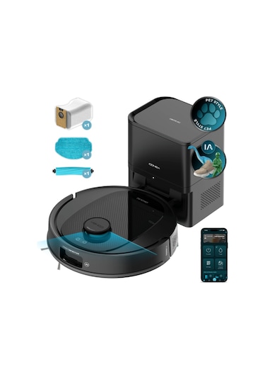 Cecotec Conga Y80 13000 PA Robot Süpürge Siyah
