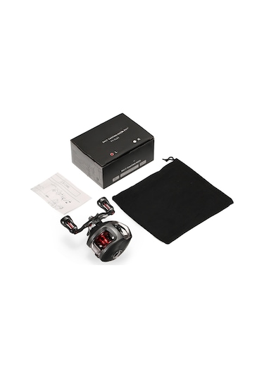 Yuntech01 Sol Elle Kullanıma Uygun 12+1 Piyade Alüminyum Alüminyum Olta Makinesi - Siyah 6.3:1 Diş Oranı