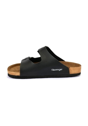 Slazenger Lens Erkek Siyah Çift Toka Günlük Terlik