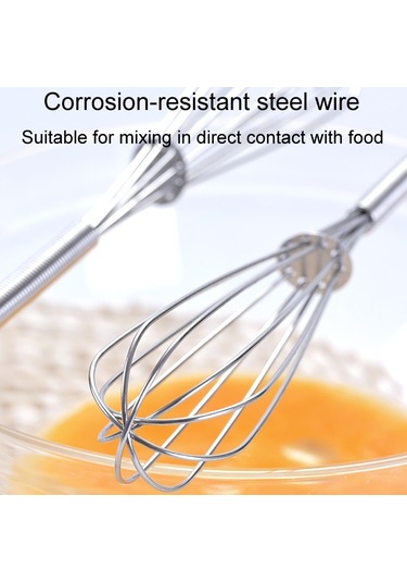 Sones 2 Adet Ev Tipi Manuel Yaylı Çırpıcı Elde Taşınabilir Paslanmaz Çelik Mini Çırpma Teli, Boyut: 8 İnç Diğer