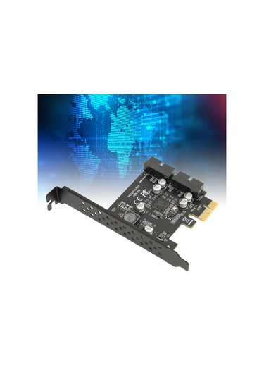 Tenfowee Pcıe 1x'den Usb 3.2 Gen1'e Çevirici Kart - 2 Adet 19pın Arayüz, 5gbps Hız, Renesas Upd720201, Linux/windows Desteği