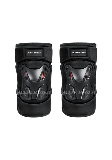 Lokomotif Diz Pedleri Dirsek Rüzgar Geçirmez Sıcak Koruyucu Motosiklet Açık Bacak Pedleri Siyah - Titanyum