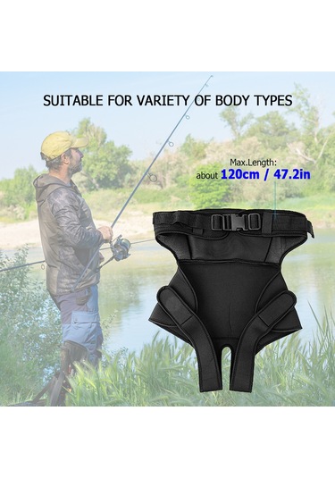 Folinda Balıkçılık Ve Plaj Kullanıma İçin Lastik-ağ Malzeme Omuz Korumalı Saçak, Siyah, 120 Cm Uzunluk, 66 Cm Kalça Çevresi