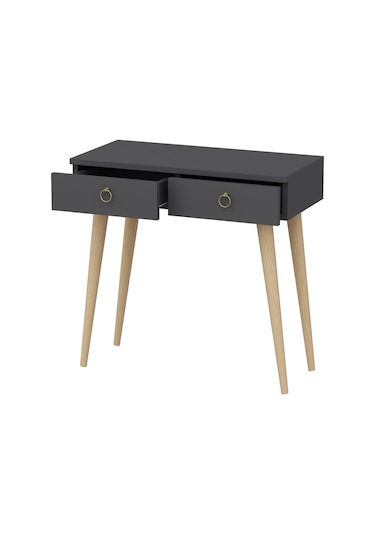 Dekorosso Arden Ahşap Ayaklı Modern Dekoratif Dresuar Antrasit 72 Antrasit