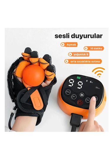 Isıtmalı El Egzersiz Rehabilitasyon Robot Eldiven Çift El