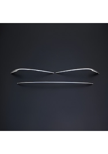 Volkswagen Passat B8.5 Uyumlu 2019 Ve Üzeri Krom Ön Tampon Çıtası 3 Parça Paslanmaz Çelik