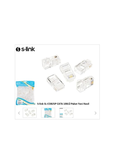 S-Link Yeni Nesil Pense+100 Adet Yeni Nesil Cat6 Jak 8P8C/Rj-45.